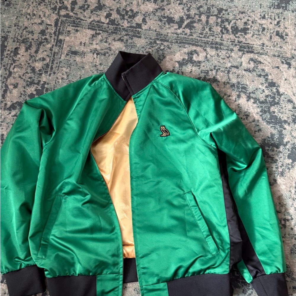 OVO Green and Black Bomber Jacket